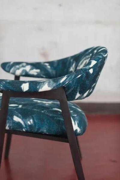  Poggi Pair of wooden armchairs prod Poggi Italy 1950