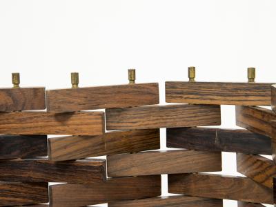 Poggi Paire of wood screen by Poggi circa 1960