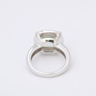  Poiray Paris Poiray of Paris Ring with Lemon Yellow Quartz Diamonds and 18k White Gold