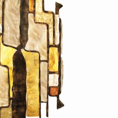 Poliarte 7 Albano Poli Brutalist Murano Glass and Iron Sconce 1960s Priced Individually