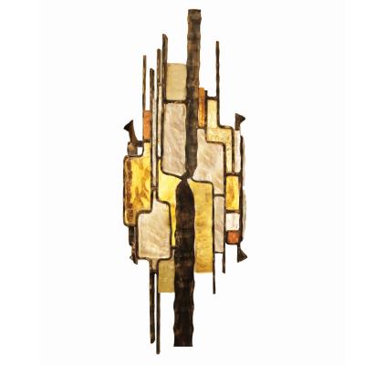 Poliarte 7 Albano Poli Brutalist Murano Glass and Iron Sconce 1960s Priced Individually