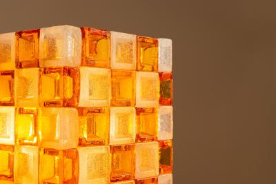  Poliarte Floorlamp by Poliarte in Amber and Crystal Pulegoso Glass Italy 1970s