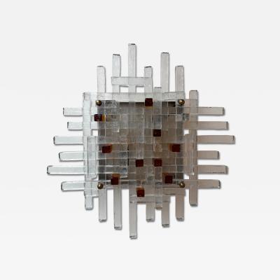  Poliarte Large Glass Sconce by Poliarte Italy 1970s