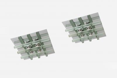  Poliarte Murano glass ceiling light by Poliarte Italy circa 1960s