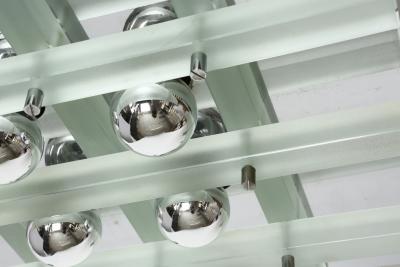  Poliarte Murano glass ceiling light by Poliarte Italy circa 1960s