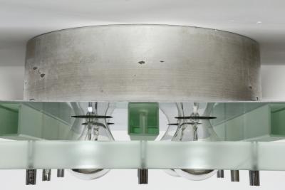  Poliarte Murano glass ceiling light by Poliarte Italy circa 1960s