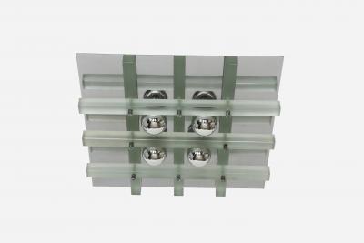  Poliarte Murano glass ceiling light by Poliarte Italy circa 1960s