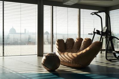  Poltronova Joe Ball Leather Footstool by Centro Studi Poltronova Italy
