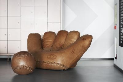  Poltronova Joe Ball Leather Footstool by Centro Studi Poltronova Italy