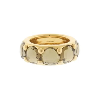  Pomellato POMELLATO NARCISO SMOKY QUARTZ YELLOW GOLD RING