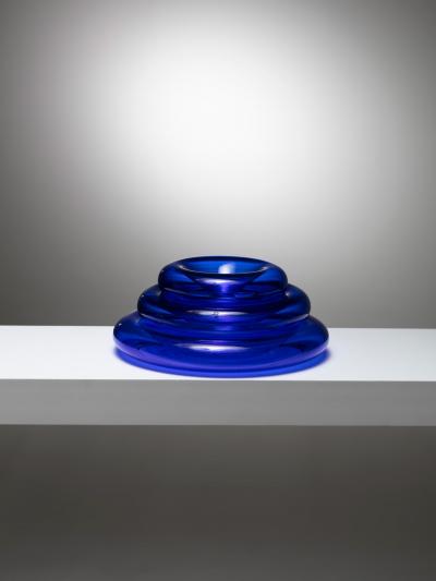  Pomeri Blue Glass Centerpieces by Eleonore Peduzzi Riva for Vistosi