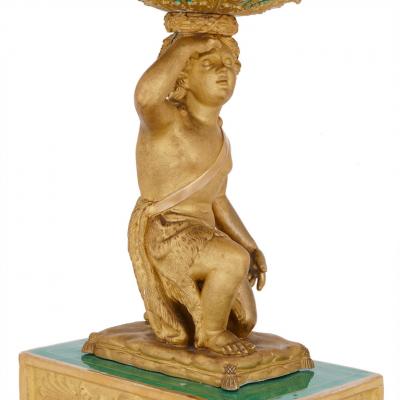  Popov Manufactory 19th Century Russian gilt porcelain centrepiece by Popov Manufactory