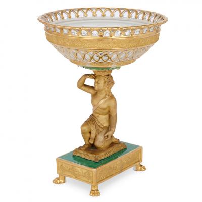  Popov Manufactory 19th Century Russian gilt porcelain centrepiece by Popov Manufactory