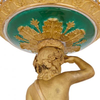  Popov Manufactory 19th Century Russian gilt porcelain centrepiece by Popov Manufactory