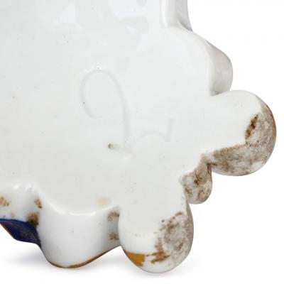  Popov Manufactory Pair of antique Rococo style Russian porcelain candlesticks