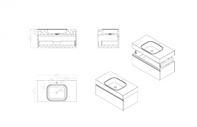  Porcelanosa Porcelanosa Wall Mounted Bathroom Vanity