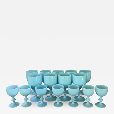  Portieux Vallerysthal SET OF PORTIUEX VALLESTRYAL1930s OPALINE GOBLETS