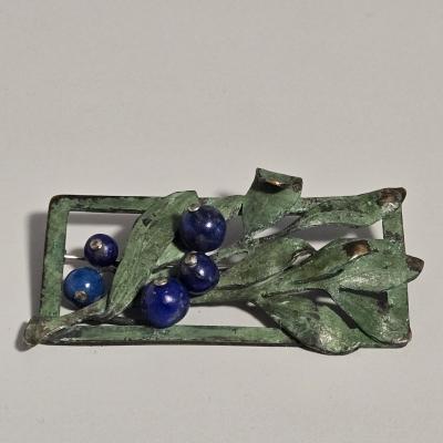  Potter Mellen American Arts Crafts Blueberry Brooch by Potter Mellen