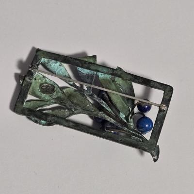  Potter Mellen American Arts Crafts Blueberry Brooch by Potter Mellen