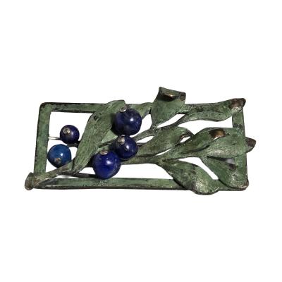  Potter Mellen American Arts Crafts Blueberry Brooch by Potter Mellen