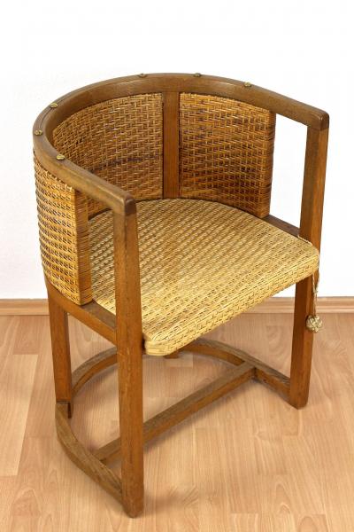  Prag Rudniker 20th Century Art Nouveau Elmwood Armchair 1307 by Prag Rudniker AT ca 1903