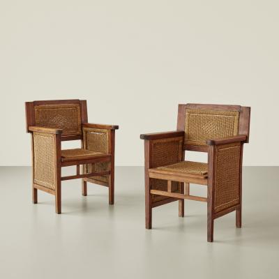 Prag Rudniker Attributed to Prag Rudniker pair of armchairs circa 1910