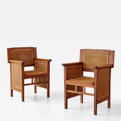  Prag Rudniker Attributed to Prag Rudniker pair of armchairs circa 1910