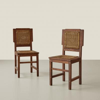 Prag Rudniker Attributed to Prag Rudniker pair of side chairs circa 1910
