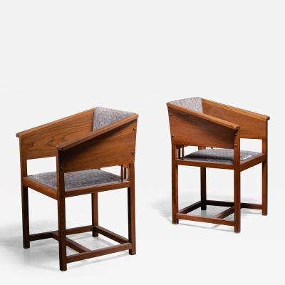  Prag Rudniker Pair Hans Vollmer armrest chairs