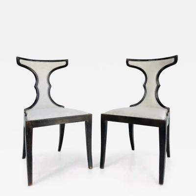  Pregno Pregno Srl Italian Upholstered Klismos Style Dining Chairs Set of 6