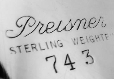  Preisner Silver Co Pair of Preisner Georgian Style Sterling Silver 3 Light Candelabra