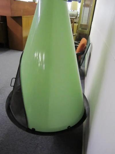  Preway Magnificent Malm style Cone Wood Burning Fireplace Rare Lime Green