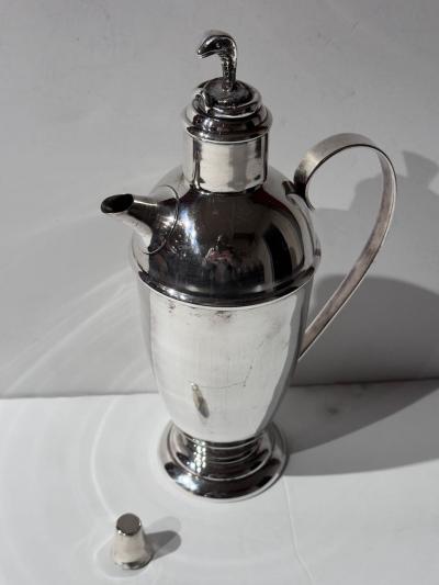  Prima S lvplet Vintage Danish Art Deco Silver Plated Cocktail Shaker by Prima S lvplet