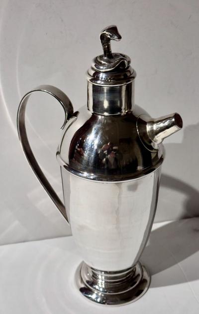  Prima S lvplet Vintage Danish Art Deco Silver Plated Cocktail Shaker by Prima S lvplet