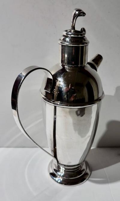  Prima S lvplet Vintage Danish Art Deco Silver Plated Cocktail Shaker by Prima S lvplet