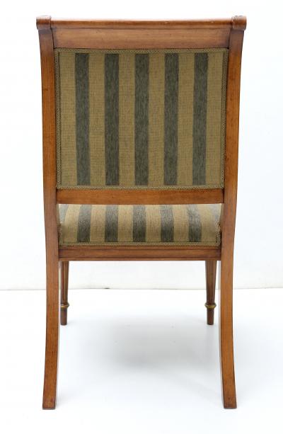  Provasi Provasi Set of Eight Dining Room Chairs with Green Stripes