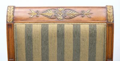  Provasi Provasi Set of Eight Dining Room Chairs with Green Stripes