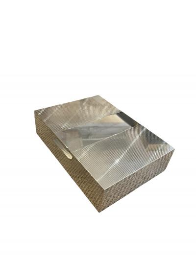  Puiforcat 1970s Large Silver plated decorative box by Puiforcat