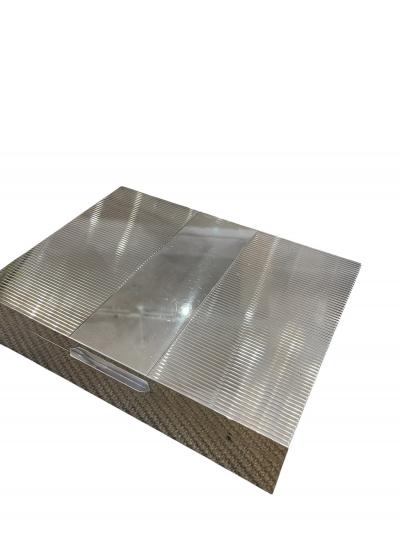 Puiforcat 1970s Large Silver plated decorative box by Puiforcat