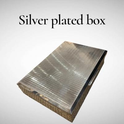  Puiforcat 1970s Silver plated decorative box in the style of Puiforcat