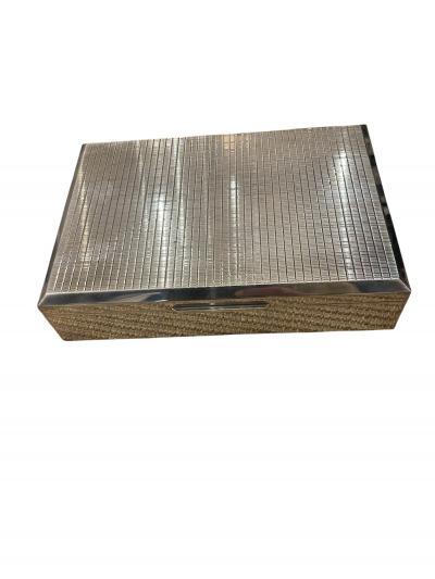  Puiforcat 1970s Silver plated decorative box in the style of Puiforcat