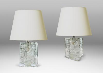  Pukeberg Pair of Brutalist Table Lamps by by Uno Westerberg for Pukeberg