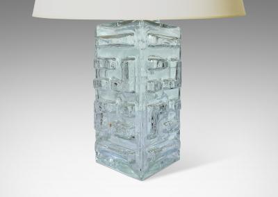 Pukeberg Pair of Table Lamps by Pukeberg Glasbruk