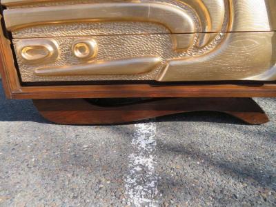  Pulaski Furniture Corporation Fabulous Sculptural Tall Chest Dresser by Pulaski Witco Oceanic Style