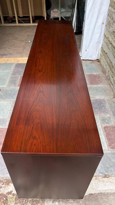  Pulaski Furniture Corporation Gorgeous Pulaski Oceanic Sculpted Front Brutalist Credenza Cabinet Mid Century