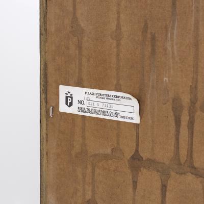  Pulaski Furniture Corporation Pulaski Mid Century Rosewood Leather and Chrome Armoire Dresser