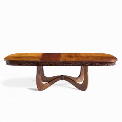  Pulaski Furniture Corporation Witco Style Pulaski Oceanic Mid Century Dining Table with 2 Leaves