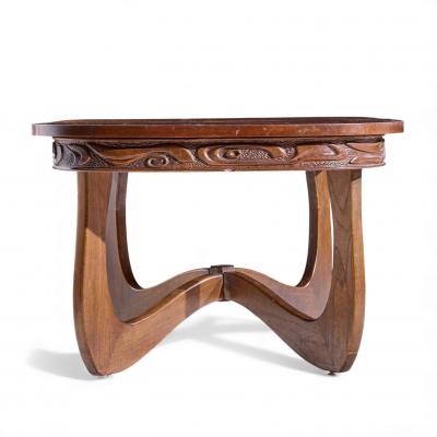  Pulaski Furniture Corporation Witco Style Pulaski Oceanic Mid Century Dining Table with 2 Leaves