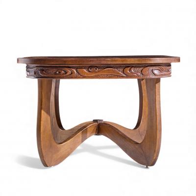  Pulaski Furniture Corporation Witco Style Pulaski Oceanic Mid Century Dining Table with 2 Leaves