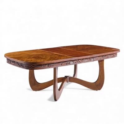  Pulaski Furniture Corporation Witco Style Pulaski Oceanic Mid Century Dining Table with 2 Leaves